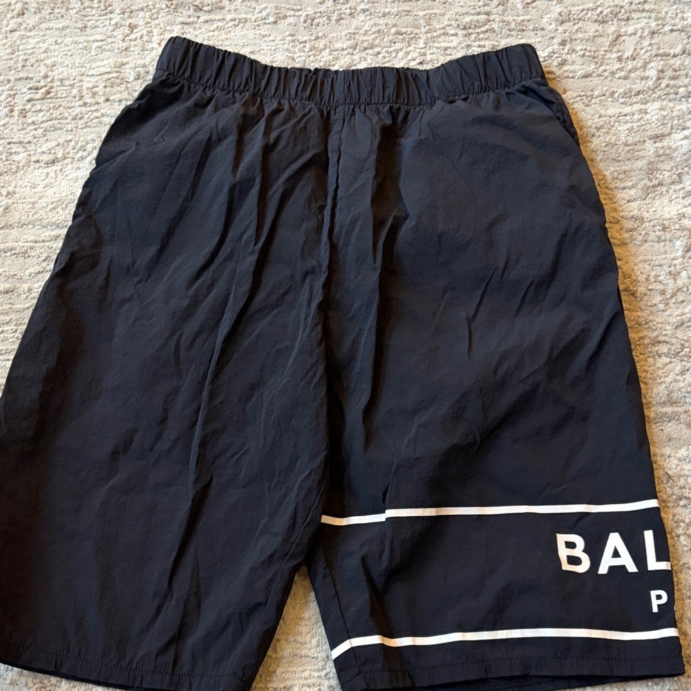 Balmain Black Shorts with White Detailing